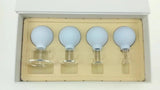 Face Lift Anti Cellulite Vacuum Massage Suction Glass Cupping Set of 4 Cups Facial Rejuva Cup