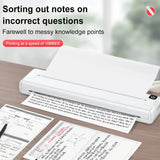 A4 Paper Portable Thermal 1000mAh Pocket Photo Document Wireless Bluetooth Printer for Android iOS Laptop