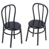 2 Pcs Miniature Black Dining Chair 1:12 Scale Mini Metal Chairs For DIY Dollhouse Kitchen Furniture Decoration Toy