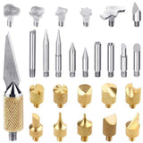37Pcs 110V 220V 60W Wood Burning Pen Set Stencil Soldering Tips Tools Pyrography Kit