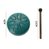 Steel Tongue 3 Inch 6 Notes Percussion Instrument Balmy with Mallets for Meditation Yoga Mors Mini Handpan Drum