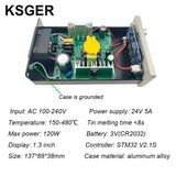 KSGER T12 STM32 OLED DIY Kit Constant Temperature Soldering Station 150-480°C Range Quick Heating High Power Output Compact Design
