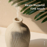 1pc Resin Ultrasonic Air Purification Humidifier - Stylish Vase Design for Home Use
