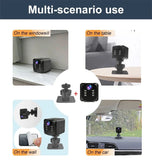 WD19 1080P 160° Wide Angle Camera with Night Vision Motion Detection Video Recorder for Home Security Mini Wifi Cameras