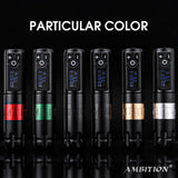 Ambition Soldier Wireless Tattoo Machine Pen Kit Coreless Motor with 2400mAh Battery 80pcs Mixed Cartridge for Tattoo Artist