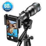 APEXEL 60X Mobile Phone Telescope Astronomical Telephoto Zoom Lens With Extendable Tripod for iPhone Samsung All Smartphone