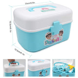 35 Pcs Kids Simulation Toy Doctors Nurse Kit For Children Pretend Role Playing Game Carry Case Playsets