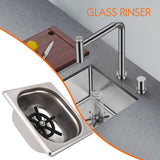 Washer,Stainless Steel Automatic Cup Washer Cleaning Bar Rinser Glass Rinser,Kitchen Sink Accessories