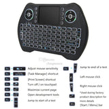 MT10 Keyboard Air Mouse Lithium battery Handheld 3 colors Backlit 2.4G Wireless Touchpad For Media player Android TV BOX Accessories
