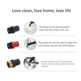 3Pcs Nozzle Nylon Brass Bristle Brushes for SC1 SC2 SC3 SC4 SC5 SC7 EasyFix Mop Cloth Rags Steam Cleaner Parts