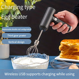 1pc, Electric Hand Mixer With Whisk, USB Chargeable Egg Beater, Multifunctional Electric Hand Mixer, For Cream Making, Baking,