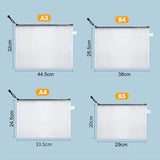 Pvc Waterproof Zipper Pouch File Holder Set School Office Supplies Durable Transparent Home for Students