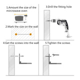 Support Frame Steel Foldable Stretch Shelf Rack Microwave Oven Wall Mount Bracket Stainless Sier