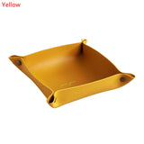 PU Leather Folding Tray Jewelry Display Plate Earrings Rings Cosmetic Organizer Desktop Key Coin Watch Sundries Box