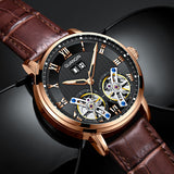 GUANQIN Luxury Fashion Brand Two Hand Wheel Automatic Mechanical Watch Men's Watch Sapphire Stainless Steel Relogio Masculino