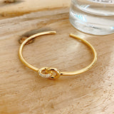 Korean Style 925 Sterling Silver Interlocking Bracelet Small Fashion