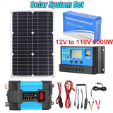 12V to 110/220V Panel System 18V 18W Solar Panel+30A Controller+4000W Modified Sine Wave Inverter Power Generation Kit