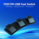 Premium FS23-PM USB Triple Multifunctional Customized Foot Pedal - Ideal for Image Acquisition and Music Game Control