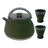 Silicone Folding Kettle Teapot Portable Coffee Tea Cooker Collapsible Mini Boig Water Pot with Handle Camping Supplie