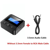 Bluetooth 5.0 Transmitter Receiver EDR Wireless Adapter USB Dongle 3.5mm AUX RCA for TV PC Headphones Home Stereo Car HIFI Audio