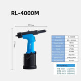 Pneumatic Industrial Self-Priming Core-Pulg Rivet Gun Stainless Steel Automatic Riveting Too.4 3.2 4.0 4.8 6.4mm