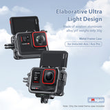 Sports Video Cage Aluminum Alloy Dual Cold Shoe&Sports Camera Metal Protective Frame for Insta360 Ace/Ace Pro