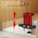 Cabinet Locator Support Clamp - Aluminum Alloy Woodworking Tool for Door Handle Installation and Positioning Punching.