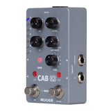 MOOER CAB X2 Multi Efect Pedal X2 Dual Footswitch Cab Sim IR Loading Stereo Cabinet Simulation Pedal with 14 Presets Slots