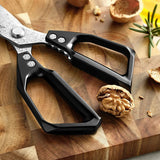 110-layer Damascus Scissors 58-62 HRC Stainless Steel Kitchen with Black Aluminium Alloy Handle New
