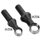 Pair of cutters for surface finishing toolsWooden ring hollowing head