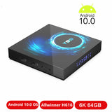 T95 10 Tv 4GB 64GB Allwinner H616 Quad Core 1080p H.265 Bluetooth 5.0 6K Youtube Android 10.0 Set Top Box
