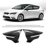 2pcs Side Door Wing Mirror Cover Cap Replacement for Leon 3 5F ST FR / Cupra 2012-2020 SEAT Ibiza 5