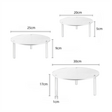 3Pack Clear Acrylic Stands,Cupcake Stand Cake Holder, Countertop Dessert Display Riser for Bakery,Birthday Wedding