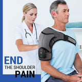 Electric Heating Belt Vibration Shoulder Massage Pad Support Brace Arthritis Joint Pain Relief Health Care