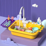 48PCS Kids Simulation Electric Dishwasher Pretend Play Mini Kitchen Food Educational Summer Cosplay Girls Toys