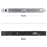 Btuty EQ-215 Dual Channel 15-Band 1U Rack Mount 2-channel Stereo Graphic Equalizer 110-240V