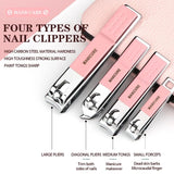 Set 18-piece Convenient Beauty Tool Clipper Manicure Nail Trimmer Pedicure Ear Peeling Knife to Remove Dead S
