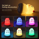 Cute Bluetooth 5.1 Speaker LED Colorful Night Light USB Charging Audio Music Player Support AUX Play Dimmable Table Lamp