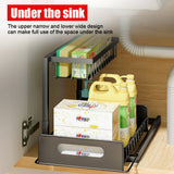 Kitchen Cupboard Storage Organizers Accessories Seasoning Bottle Pull Out Rack Metal Drawer Slid Basket Kitchen Spice Shelves