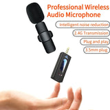Professional Lapel 3.5mm Plug 2.4G Transmission Wireless Microphone Headset System for Live Streaming