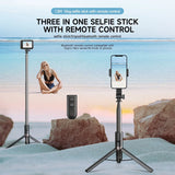 Selfie Stick Tripod With Wireless Bluetooth Remote Control for GoPro 12/11/10 Insta 360 DJI Osmo Action Camera For Smart Phone