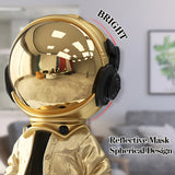 1pc Golden Astronaut Ornament, Resin Statue Art Craft, For Bookshelf Home Living Room Office Cafe Decor, Room Tabletop Display Entryway Decor, Winter Christmas New Year Decor