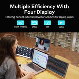 14 inches Laptop Expansion Screen - 1080P FHD Quad-screen Driver, Quick Installation Monitor with 1 Cable for 3 Displays