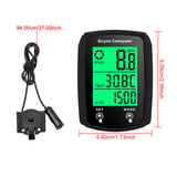 Digital Speed Odometer Motorcycle Speedometer Clock Temp Tester Meter Night Vision Waterproof Backlight Bike Bicycle Computer