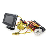 3in1 Digital Meter DC 12V/24V Vehicle Car LCD Water Temperature Meter Thermometer Voltmeter Oil Pressure Gauge 10mm Sensor BG002