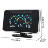 3in1 Digital Meter DC 12V/24V Vehicle Car LCD Water Temperature Meter Thermometer Voltmeter Oil Pressure Gauge 10mm Sensor BG002