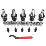 High Accuracy CAT40 ER32 Chuck Collet Holder Set 5PC CAT40 ER32 Chuck   12PC ER32 Collets