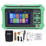 9 in 1 OTDR Optical Time Domain Reflectometer 4.3in Screen VFL RJ45 Receiver Optical Power Meter 1310 1550nm 500A US Plug 100240V