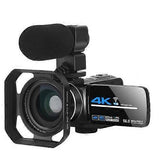 5600PX Zoomable 4K Digital Video Camera With Hood + Microphone + Wide-angle Lens