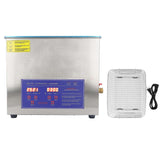 Ultrasonic Cleaner 10L 240W 40KHz Stainless Steel Cleaning Machine with Heater and Timer US Plug AC100120V 60Hz
